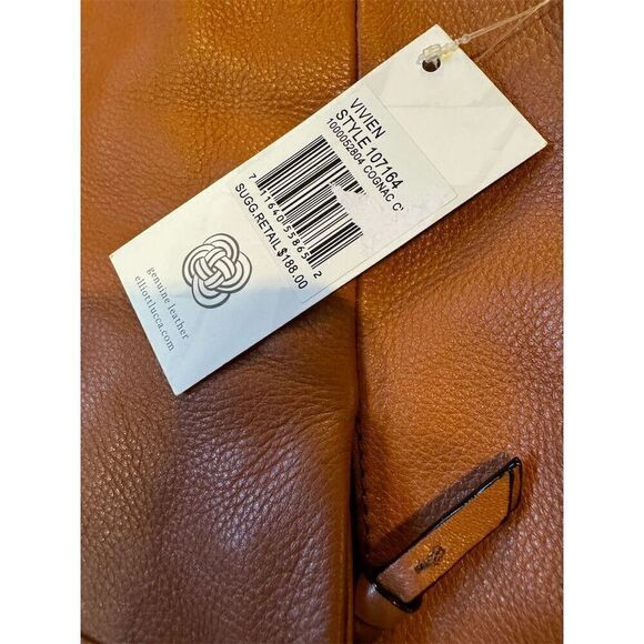 Elliott Lucca Vivien Large Brown Leather Hobo Bag Women's Shoulder Handbag - Picture 8 of 12